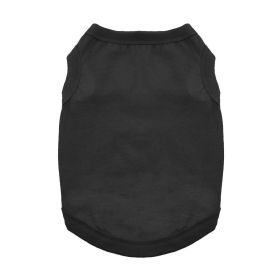100% Cotton Dog Tanks (Color: Jet Black, size: 3X-Large)