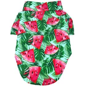 Hawaiian Camp Shirt (Color: Sunset Hibiscus, size: X-Small)
