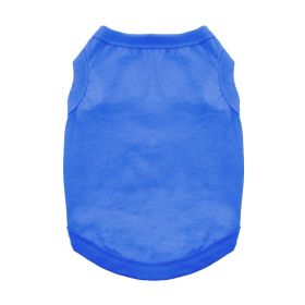 100% Cotton Dog Tanks (Color: Nautical Blue, size: medium)
