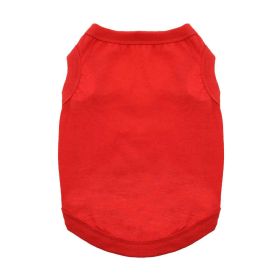 100% Cotton Dog Tanks (Color: Flame Scarlet Red, size: medium)